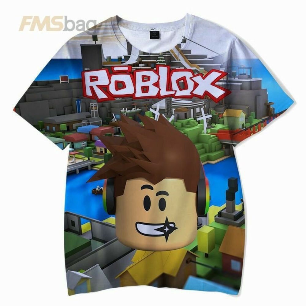 Roblox Kids T-Shirt 3D Short Sleeve Clothes 4x